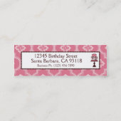 Süßer Kuchen-dünne Visitenkarte (Rückseite)