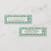 Süßer Kuchen-dünnes Visitenkarte Turq CR (Vorne/Hinten)