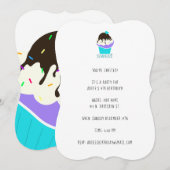 Süßer Kuchen Einladung (Vorne/Hinten)