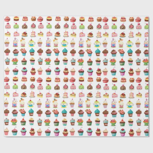 Süßer Kuchen Geschenkpapier (Flach)