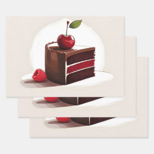 Süßer Kuchen Geschenkpapier Set