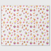 Süßer Kuchen Köstliche Leckereien Geschenkpapier (Flach)