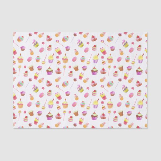 Süßer Kuchen Köstliche Leckereien Seidenpapier (Vorderseite)