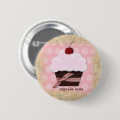 Süßer Kuchen-Liebhaber-Knopf Button (Vorne & Hinten)
