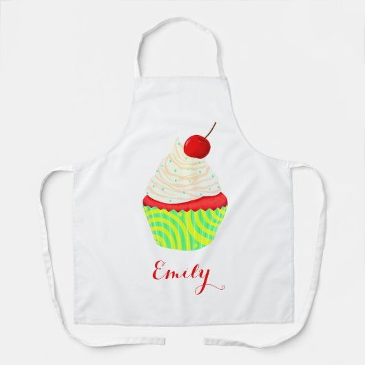 Süßer Kuchen mit Ihrem Namen Schürze (Vorderseite)