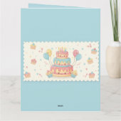 Süßer Kuchen und Cupcakes Karte (Rückseite)