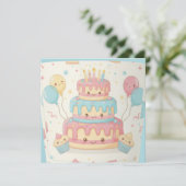 Süßer Kuchen und Cupcakes Karte (Stehend Vorderseite)