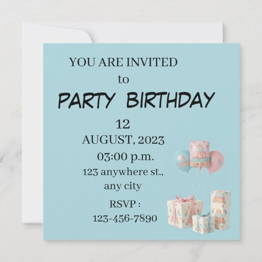 Süßer Kuchen und Cupcakes Karte (Rückseite)