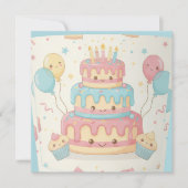 Süßer Kuchen und Cupcakes Karte (Vorderseite)