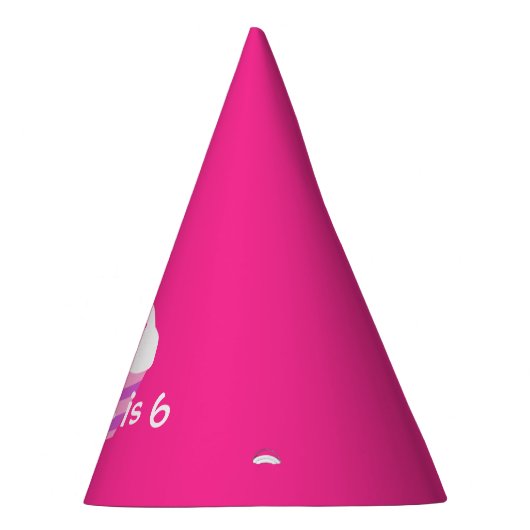 Süßer Kuchenrosageburtstags-Partyhut Partyhütchen (Rechts)