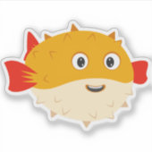 Süßer Kugelfisch-Aufkleber Aufkleber (Vorderseite)