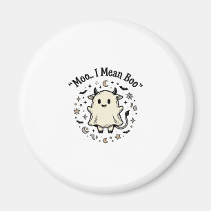 Süßer Kuh-Geist Halloween Moo Boo Vintage-Design_1 Magnet