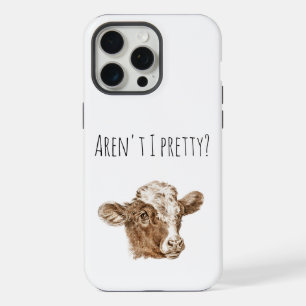 Süßer Kuhkopf - Bin ich nicht hübsch? Zitat Tier V iPhone 15 Pro Max Hülle