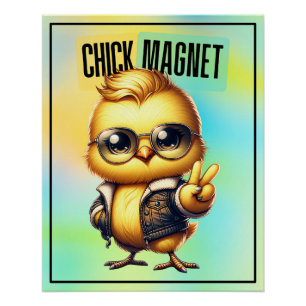 Süßer Küken Magnet Lustiges Ostern Poster