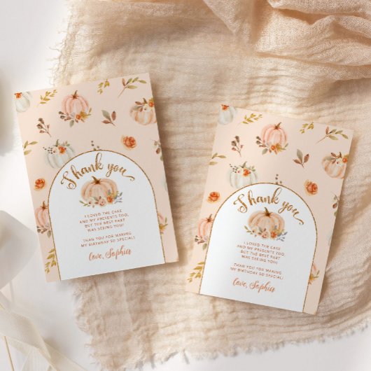 Süßer Kürbis Geburtstag vielen Dank Karte