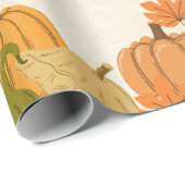 Süßer Kürbis Geschenkpapier (Rolleneckpunkt)