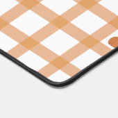 Süßer Kürbis-Gingham Schreibtischunterlage (Ecke)