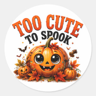 👻 Süßer Kürbis Halloween Lustiger Spruch 🎃 Runder Aufkleber