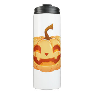 Süßer Kürbis Jack O Lantern Schildkröte Meer Hallo Thermosbecher