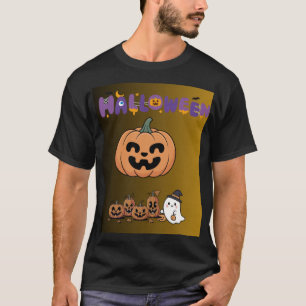 Süßer Kürbis und freundlicher Geist Halloween T-Shirt