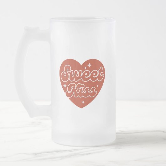 Süßer Kuss Mattglas Bierglas (Links)