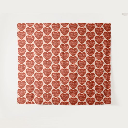 Süßer Kuss-Teppich Wandteppich (Vorderseite (Horizontal))