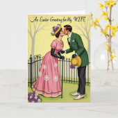 Süßer Kuss Vintage Style Karte (Gelbe Blume)