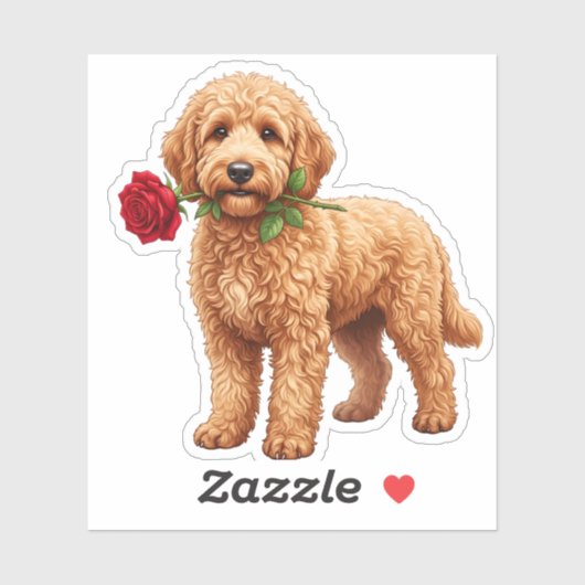 Süßer Labradoodle-Hund Aufkleber (Blatt)