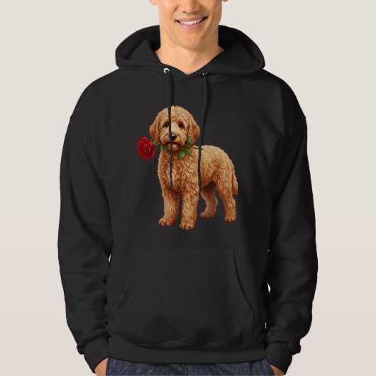 Süßer Labradoodle Hund Hoodie (Vorderseite)