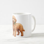 ‏Süßer Labradoodle Hund Kaffeetasse (VorderseiteRechts)