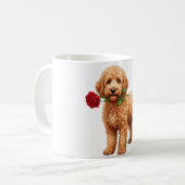 ‏Süßer Labradoodle Hund Kaffeetasse (Vorderseite Links)
