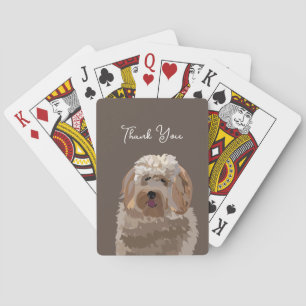 Süßer Labradoodle Hund Personalisiert Spielkarten