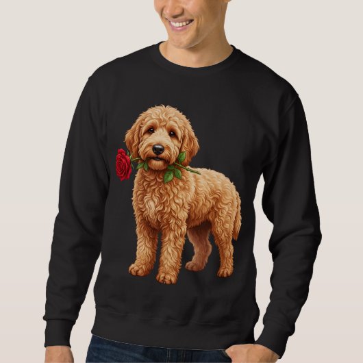 Süßer Labradoodle Hund Sweatshirt (Vorderseite)