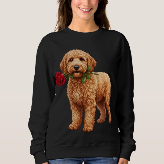 Süßer Labradoodle Hund Sweatshirt (Vorderseite)