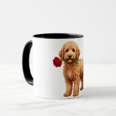 ‏Süßer Labradoodle Hund Tasse (Vorderseite Links)