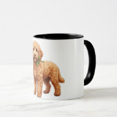 ‏Süßer Labradoodle Hund Tasse (VorderseiteRechts)