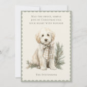 Süßer Labrador-Hund, Fichte, rustikale Weihnachten (Vorderseite)