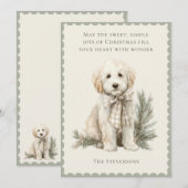 Süßer Labrador-Hund, Fichte, rustikale Weihnachten (Vorne/Hinten)