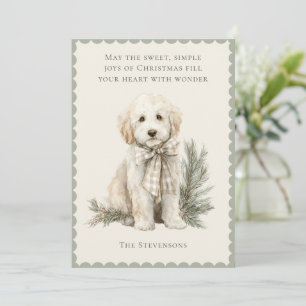 Süßer Labrador-Hund, Fichte, rustikale Weihnachten