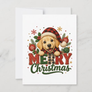 Süßer Labrador Retriever Frohe Weihnachten Einladung