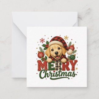 Süßer Labrador Retriever Frohe Weihnachten Mitteilungskarte
