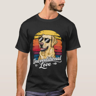 Süßer Labrador Retriever Vintage Retro Sonnenunter T-Shirt