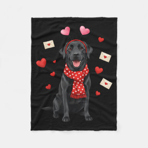 Süßer Labrador Valentinstag Hundemama - Lustiger B Fleecedecke