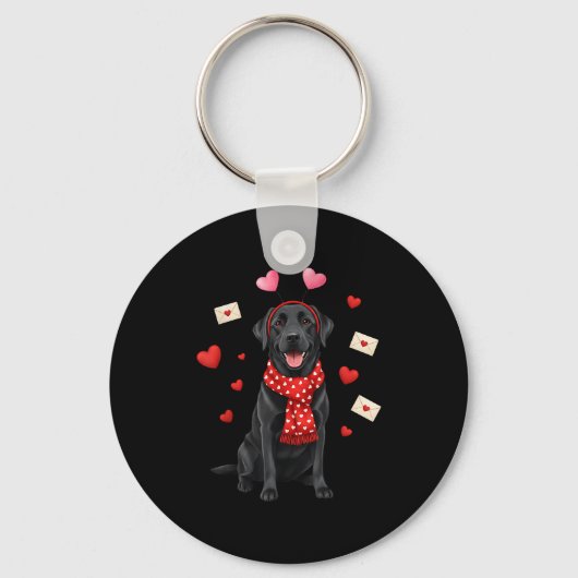 Süßer Labrador Valentinstag Hundemutter - Lustiger Schlüsselanhänger (Vorderseite)