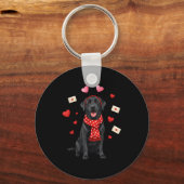 Süßer Labrador Valentinstag Hundemutter - Lustiger Schlüsselanhänger (Vorderseite)
