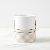 Süßer Labrador-Welpe Beste Hundemutter Beige Gingh Kaffeetasse (Mittel)