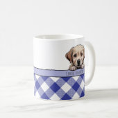 Süßer Labrador-Welpe Beste Hundemutter Dunkelblau Kaffeetasse (VorderseiteRechts)