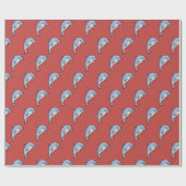 Süßer lächelnder Delfin Geschenkpapier (Flach)
