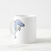 Süßer lächelnder Delfin Kaffeetasse (Vorderseite Links)