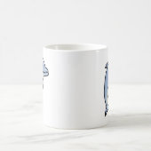Süßer lächelnder Delfin Kaffeetasse (Mittel)